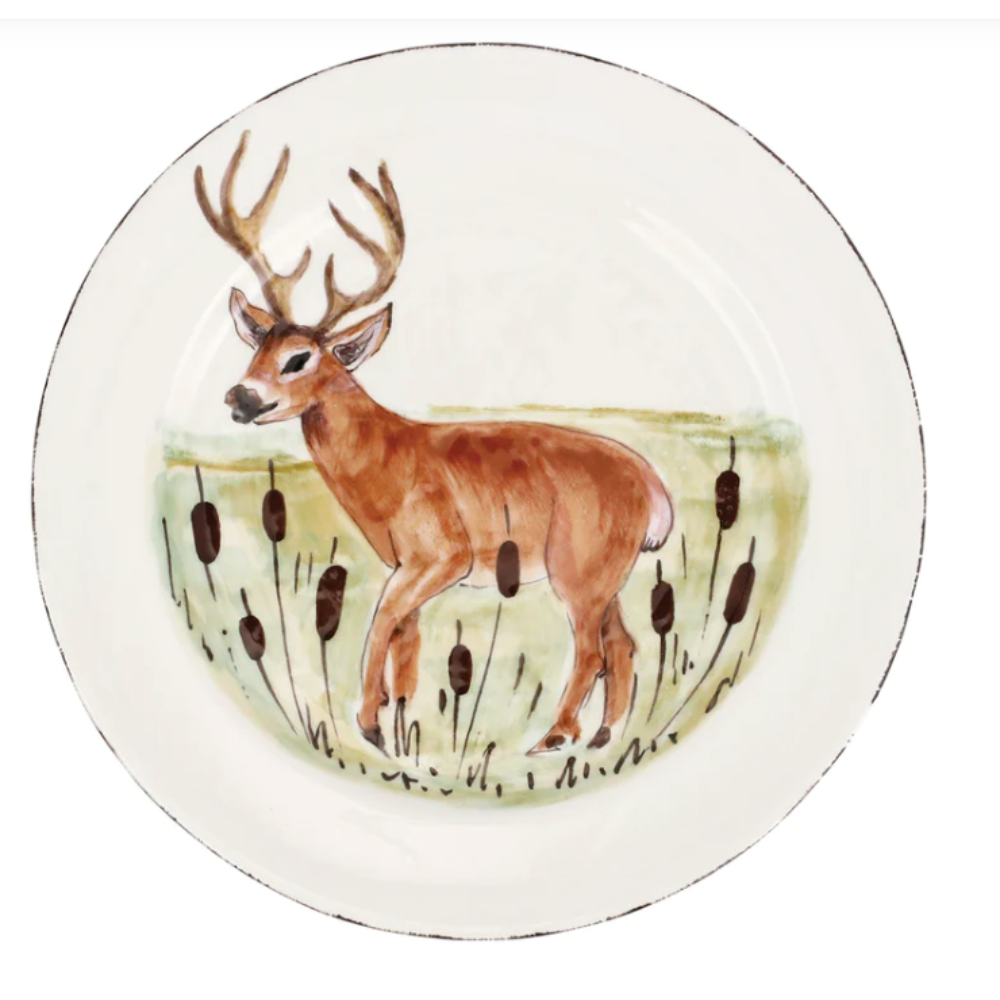 VIETRI WILDLIFE DEER DINNER PLATE