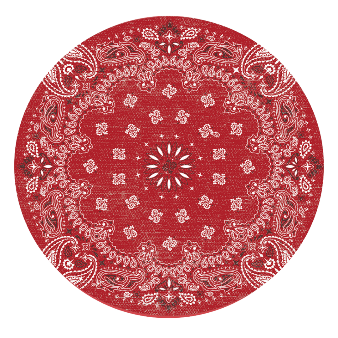 DAVANTI/VIA DECO HOME Tempo Red Bandand Round Placemat Default Title
