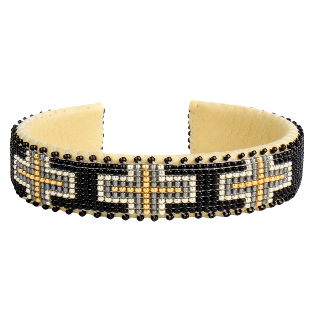 ETKIE Cara Small Glass Bead Cuff Bracelet Default Title