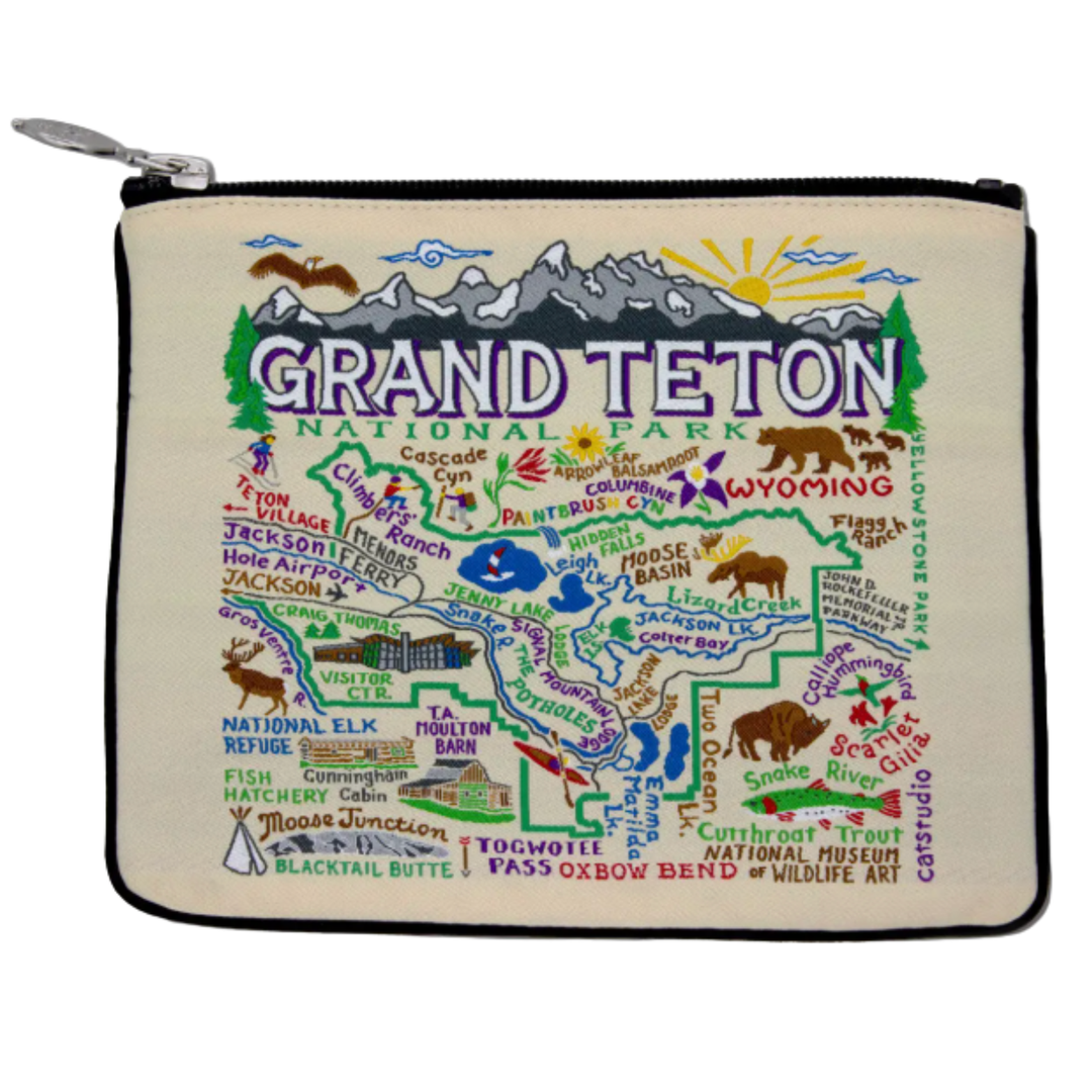 CATSTUDIO Grand Teton Embroidered Zip Pouch Default Title