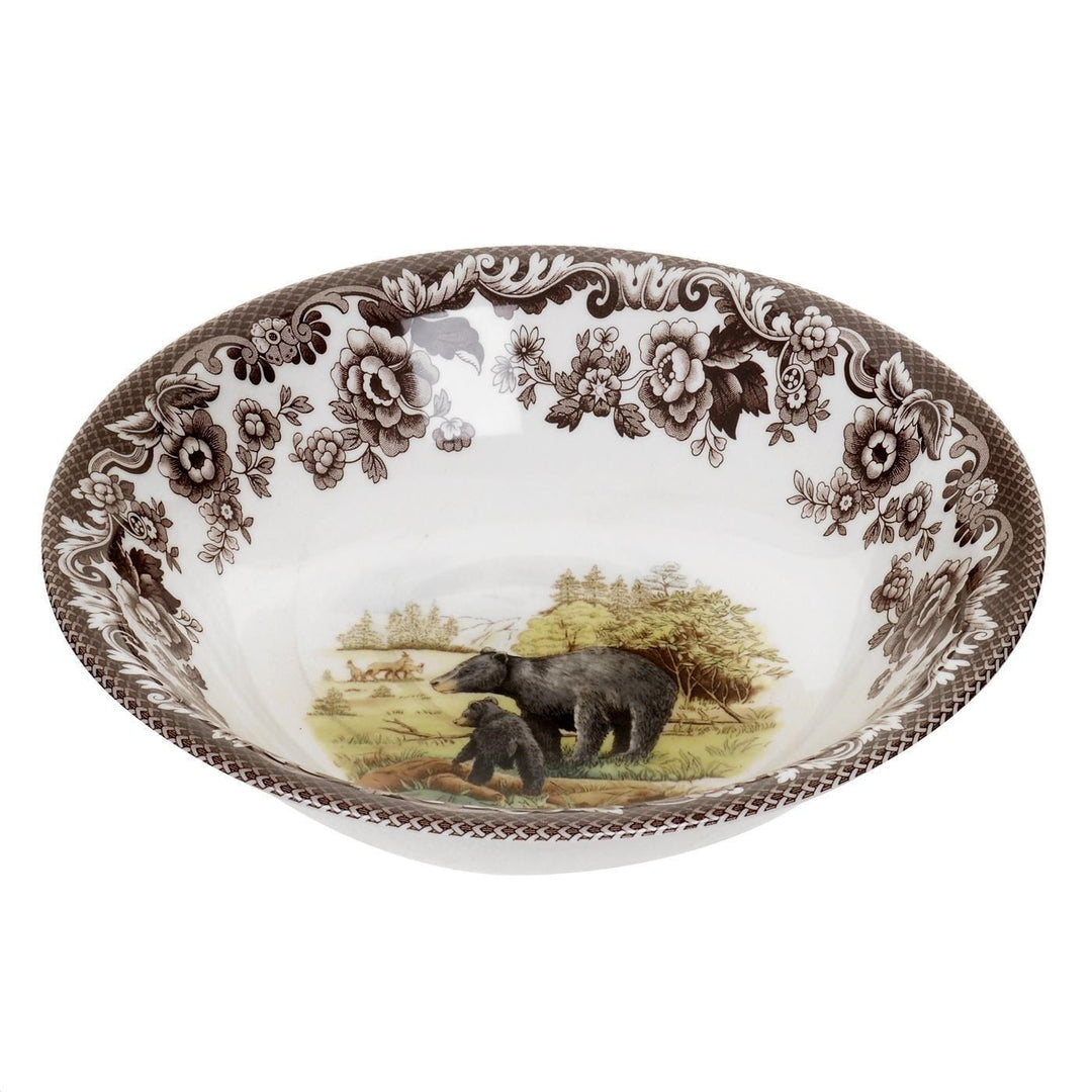 SPODE WOODLAND BLACK BEAR CEREAL BOWL