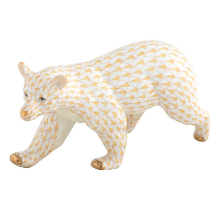 HEREND Walking Bear BUTTERSCOTCH