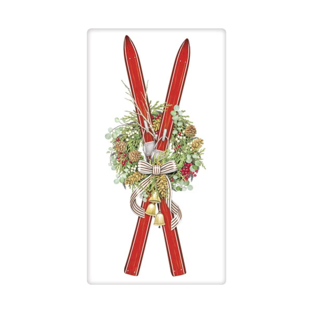 MARY LAKE THOMPSON Ski Wreath Bagged Towel Default Title