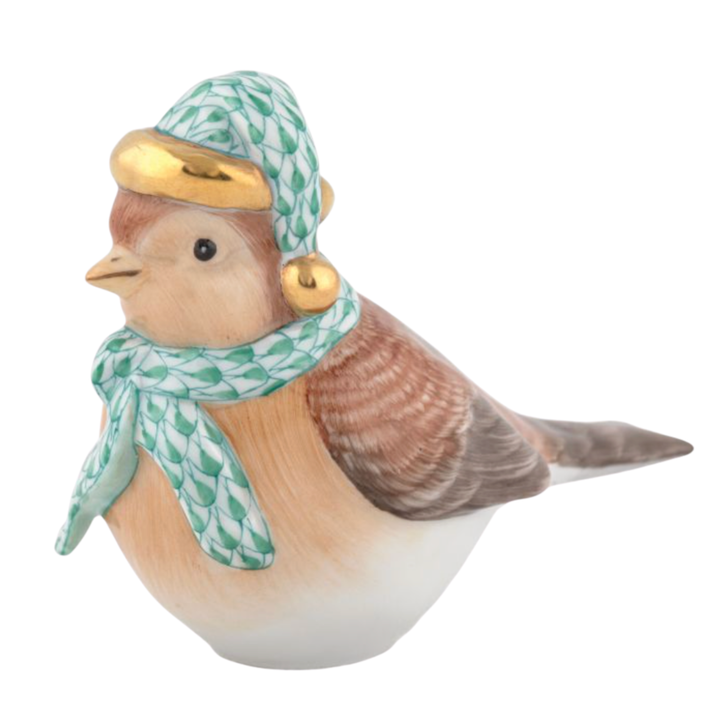 HEREND Winter Bird In Green GREEN