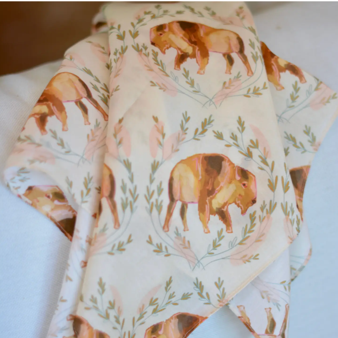 TIRZAH LANE ART Lucky Cowgirl: Cowgirl Western Scarf Bandana Silk Wild Rag Default Title