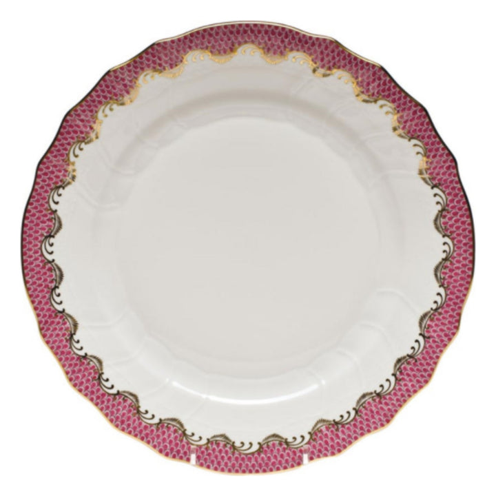 HEREND Fish Scale Pink Salad Plate