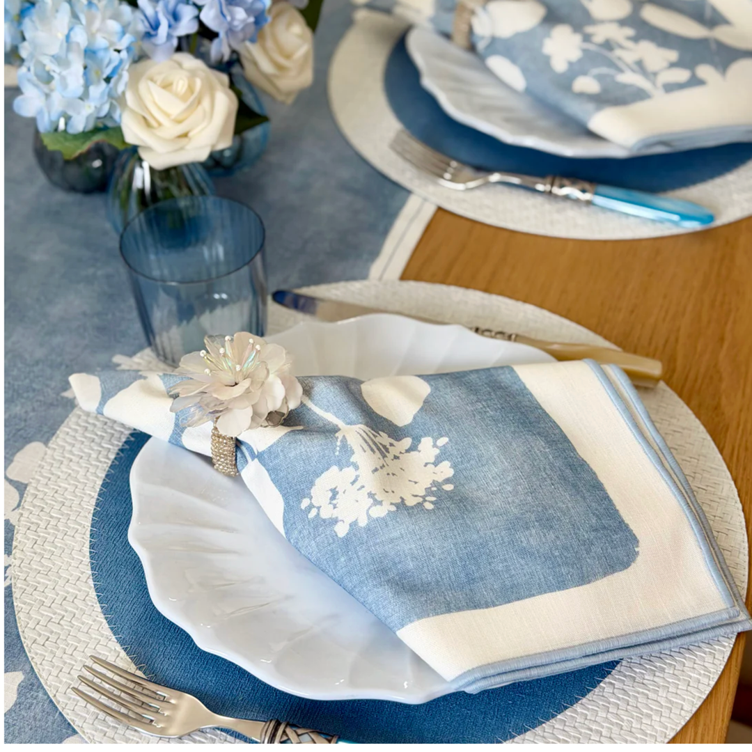 BODRUM Fleur De Lin Blue Runner