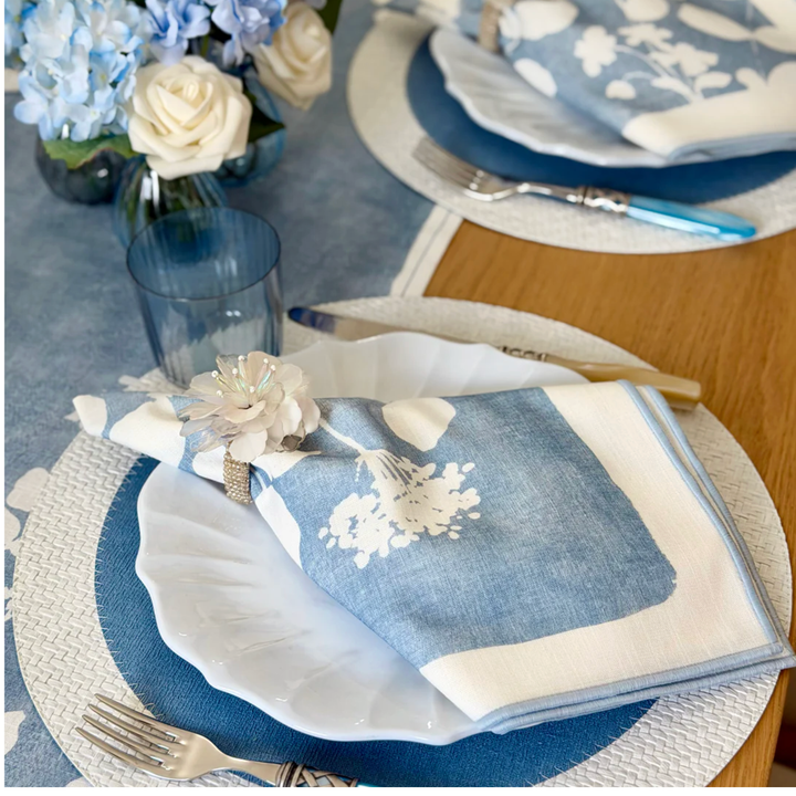 BODRUM Fleur De Lin Blue Runner