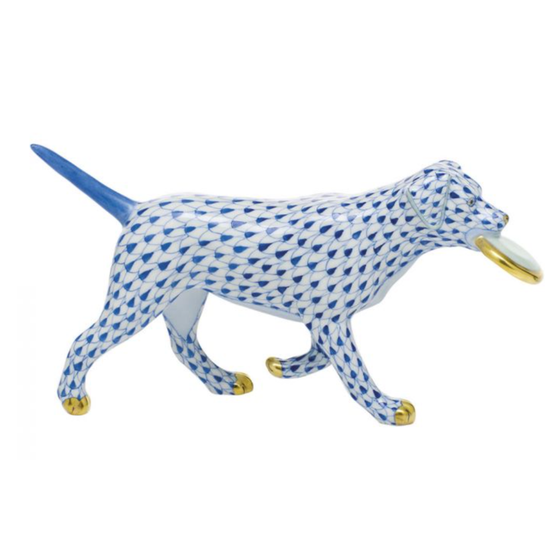 HEREND Frisbee Dog SAPPHIRE