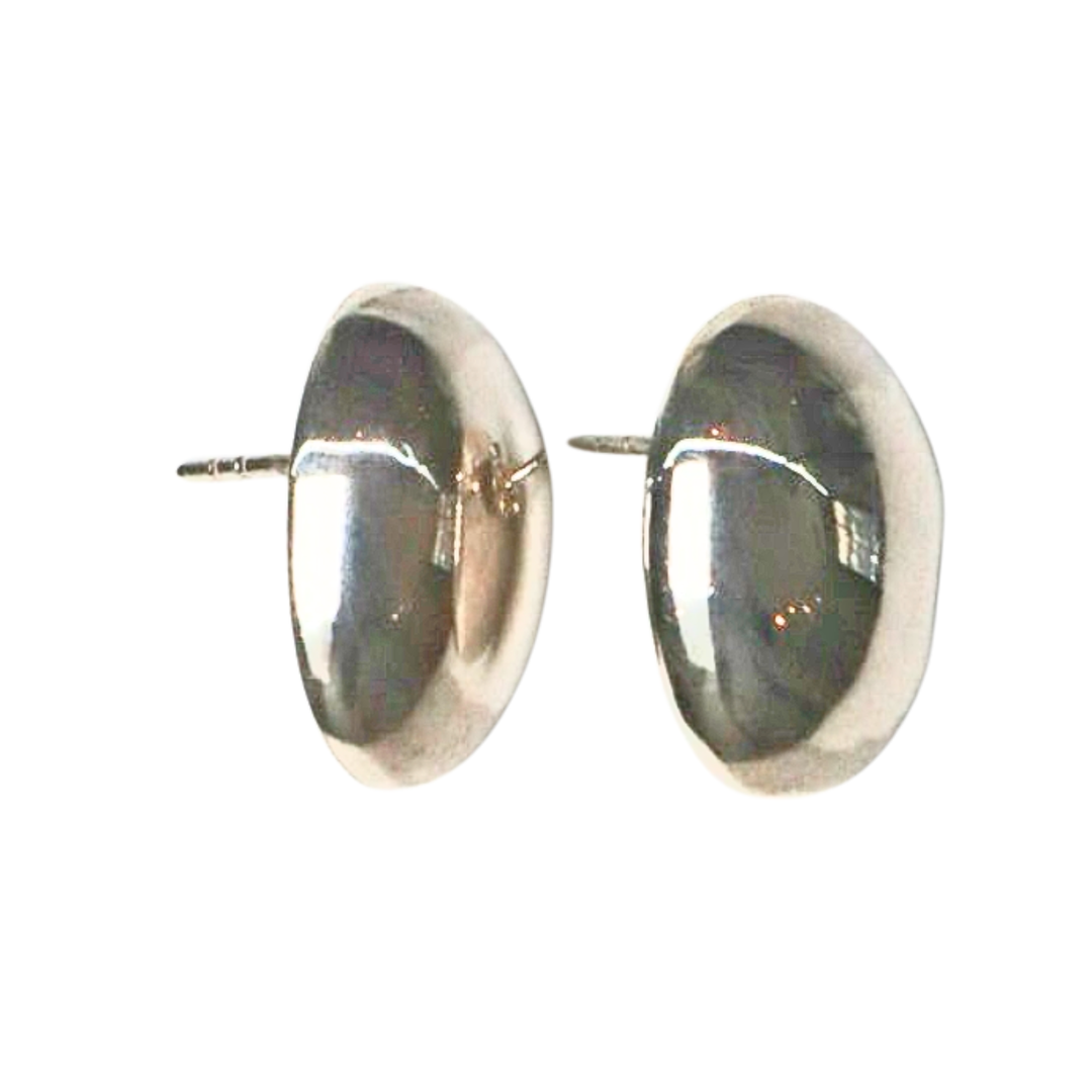 KELLY FLETCHER Sterling Silver Oval Post Earrings Default Title
