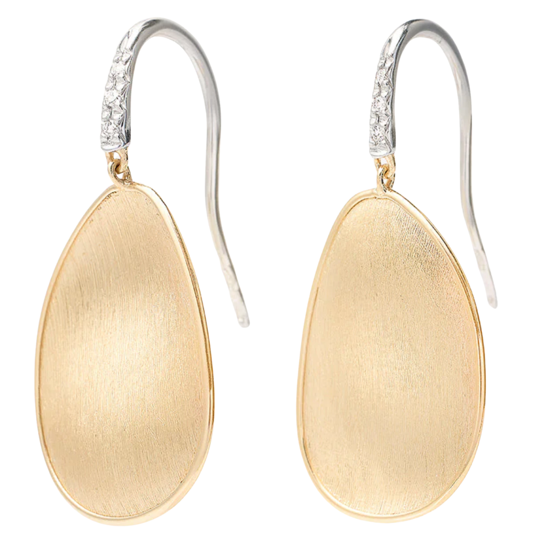 Lunaria 18K Yellow Gold Petal Drop Earrings With Diamonds