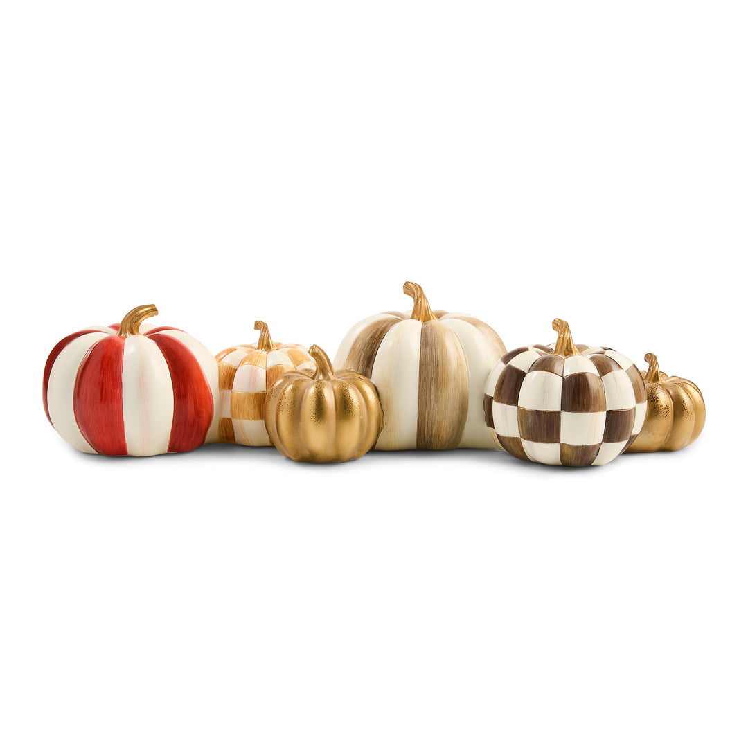 MACKENZIE CHILDS Harvest Glow Pumpkin Cluster