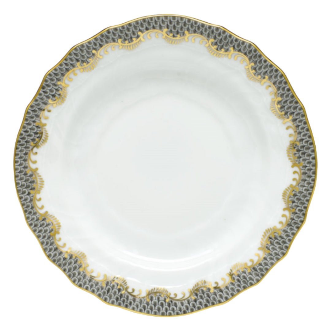 HEREND Fish Scale Gray Bread and Butter Plate