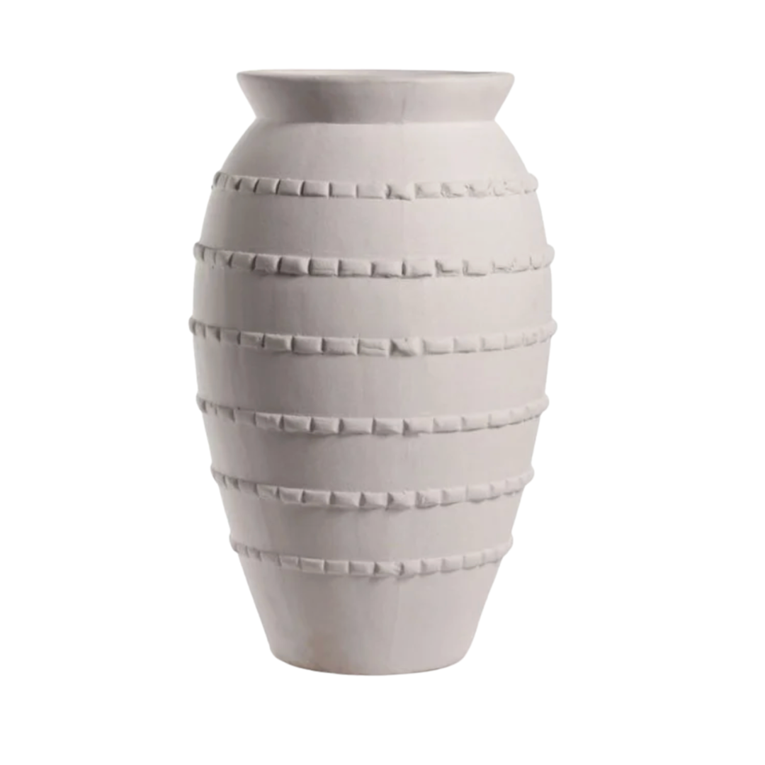 ZODAX Santorini Natural White Vase Default Title