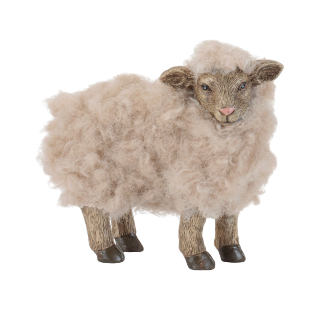 MELROSE Sheep With Brown Faux Fur Default Title