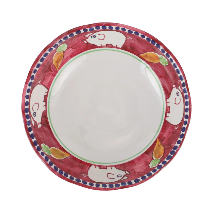 VIETRI Melamine Campagna Porco Large Serving Bowl Default Title