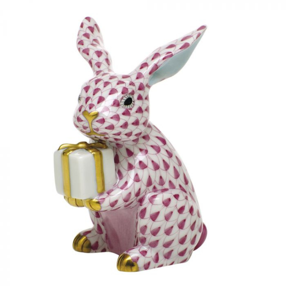 HEREND Celebration Bunny RASPBERRY