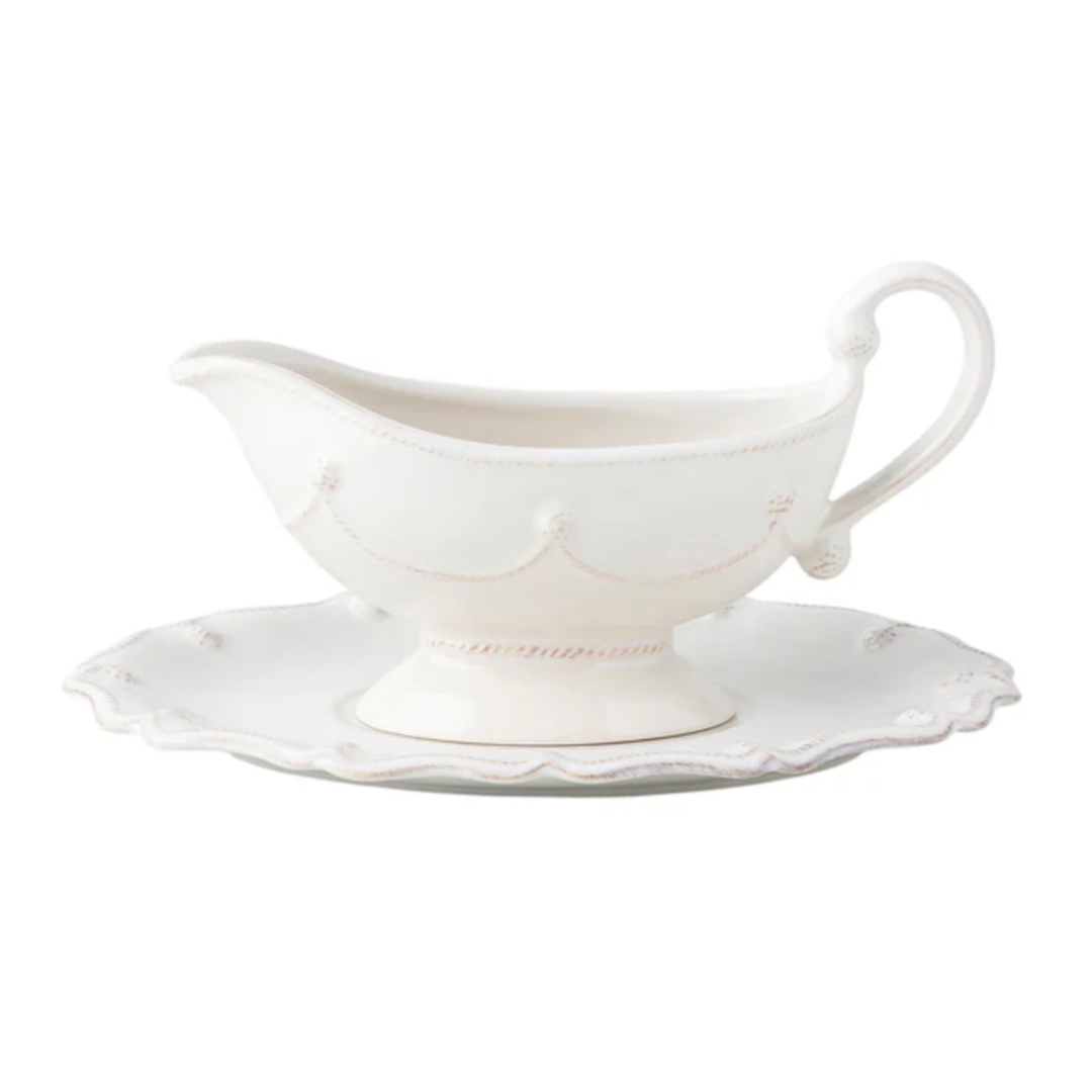 JULISKA Berry And Thread Whitewash Gravy Boat With Stand Default Title