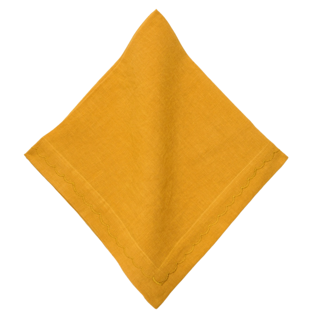 DEBORAH RHODES Washed Linen Mustard Napkin Default Title