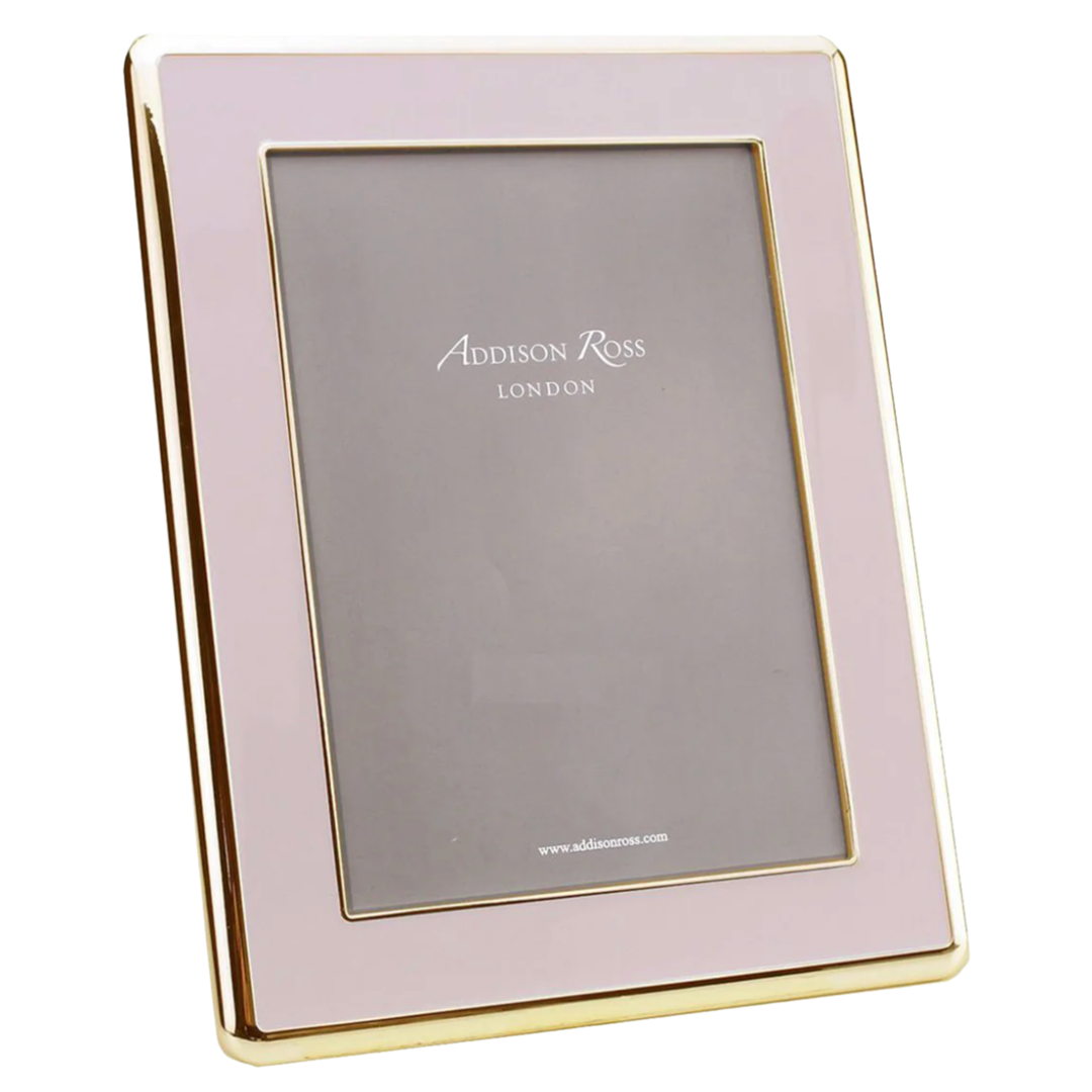 ADDISON ROSS Pink Enamel And Gold Curve Frame Small Default Title