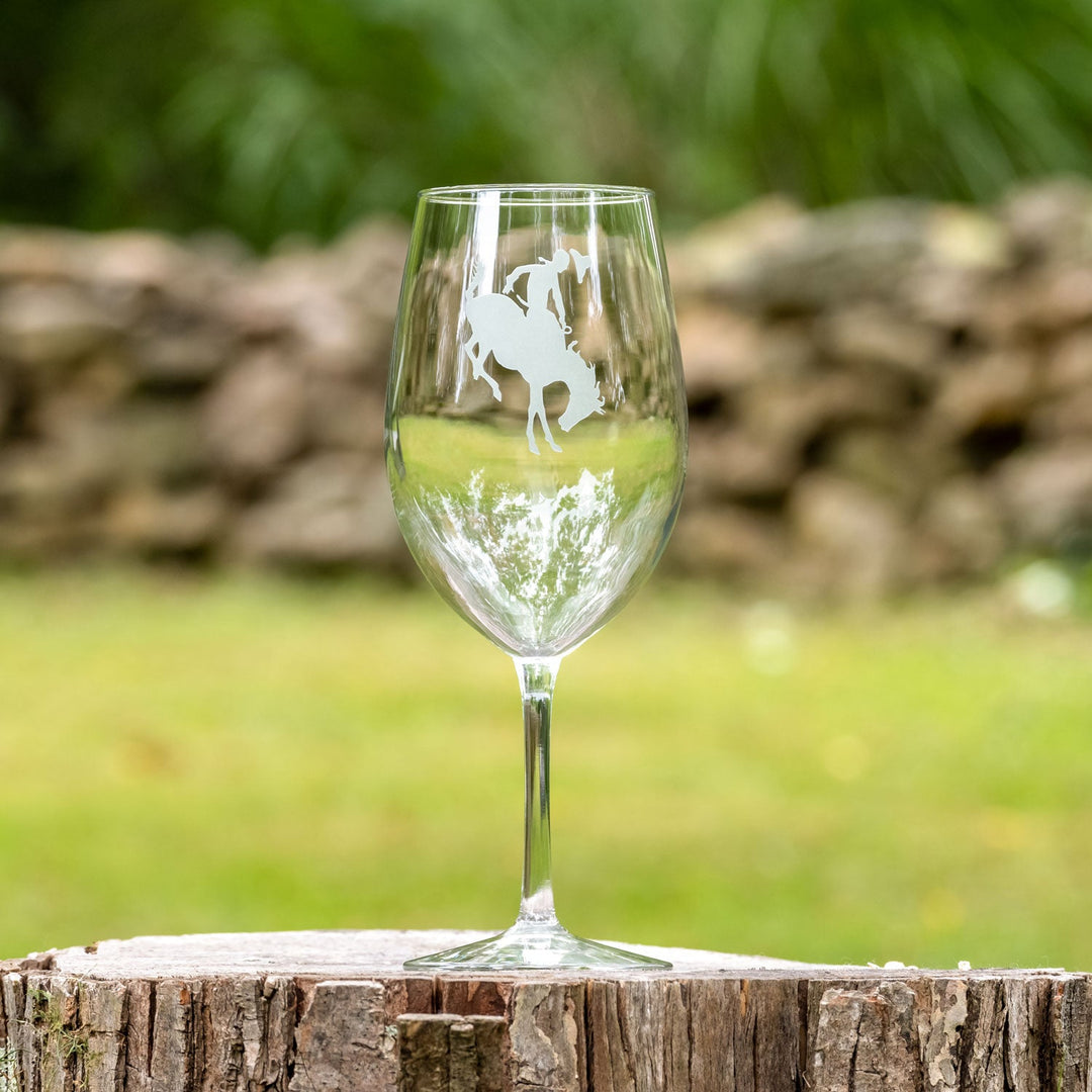 ROLF Bucking Bronco White Wine Glass