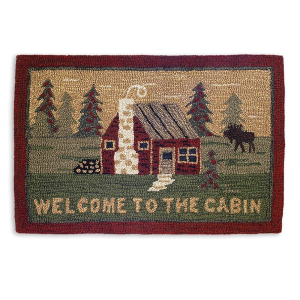 CHANDLER 4 CORNERS Welcome To The Cabin Hook Rug Default Title