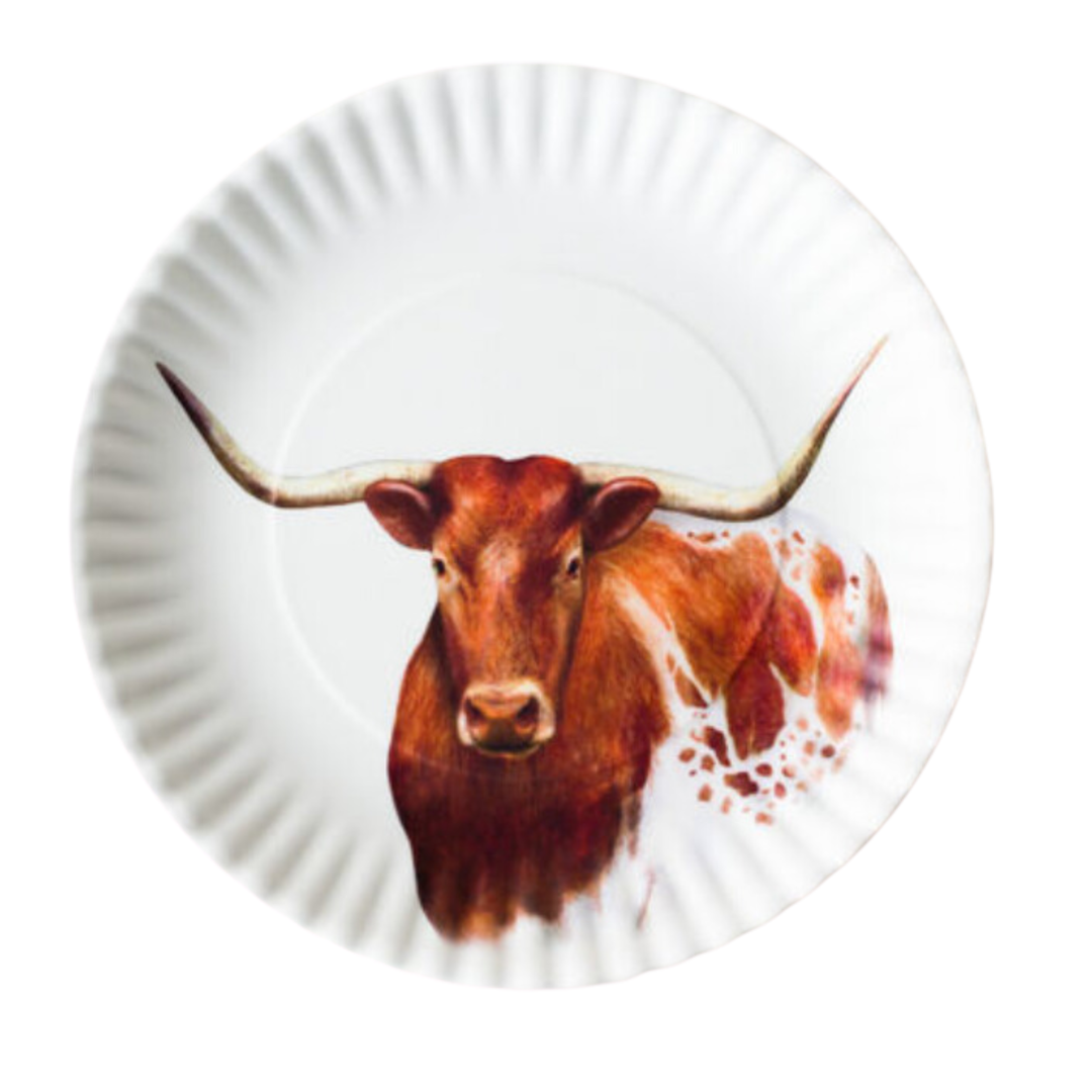 180 DEGREES Longhorn Melamine Dinner Plate