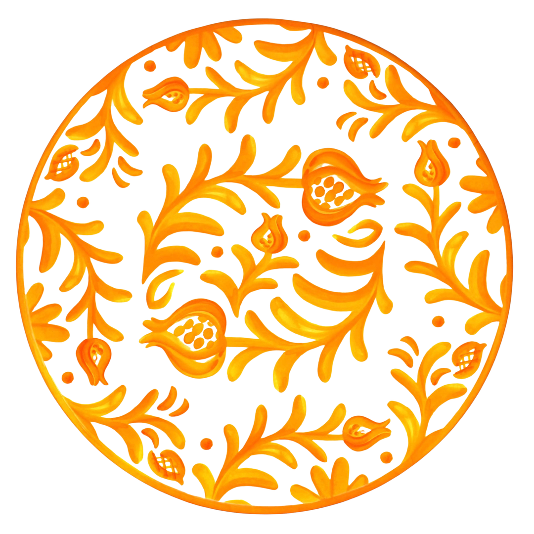 LE CADEAUX Sicily Orange Dinner Plate Default Title