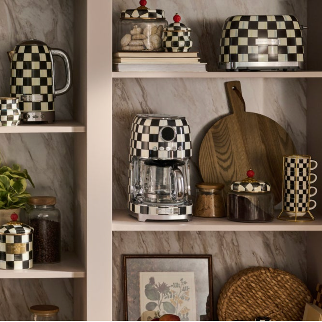 MACKENZIE CHILDS Courtly Check Drip Coffee Maker