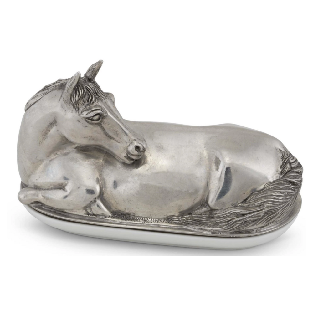 VAGABOND HOUSE HORSE BUTTER DISH