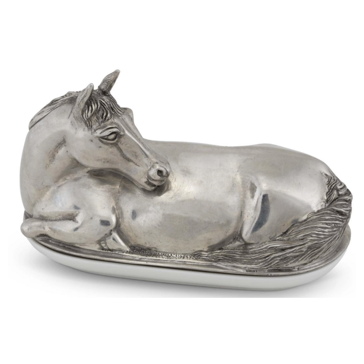 VAGABOND HOUSE HORSE BUTTER DISH