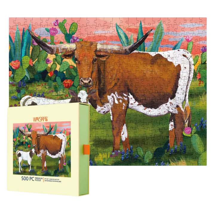 WERKSHOPPE Longhorn Cow Puzzle 500 PC