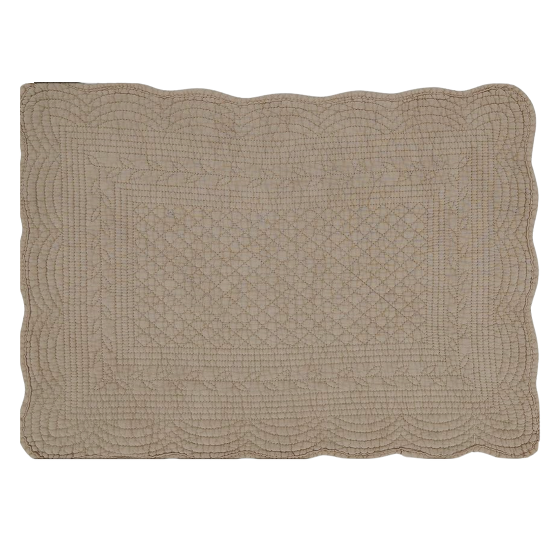 SARO Quilted Placemat Taupe Default Title
