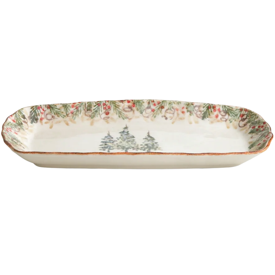 ARTE ITALICA Natale Rectangular Tray Default Title