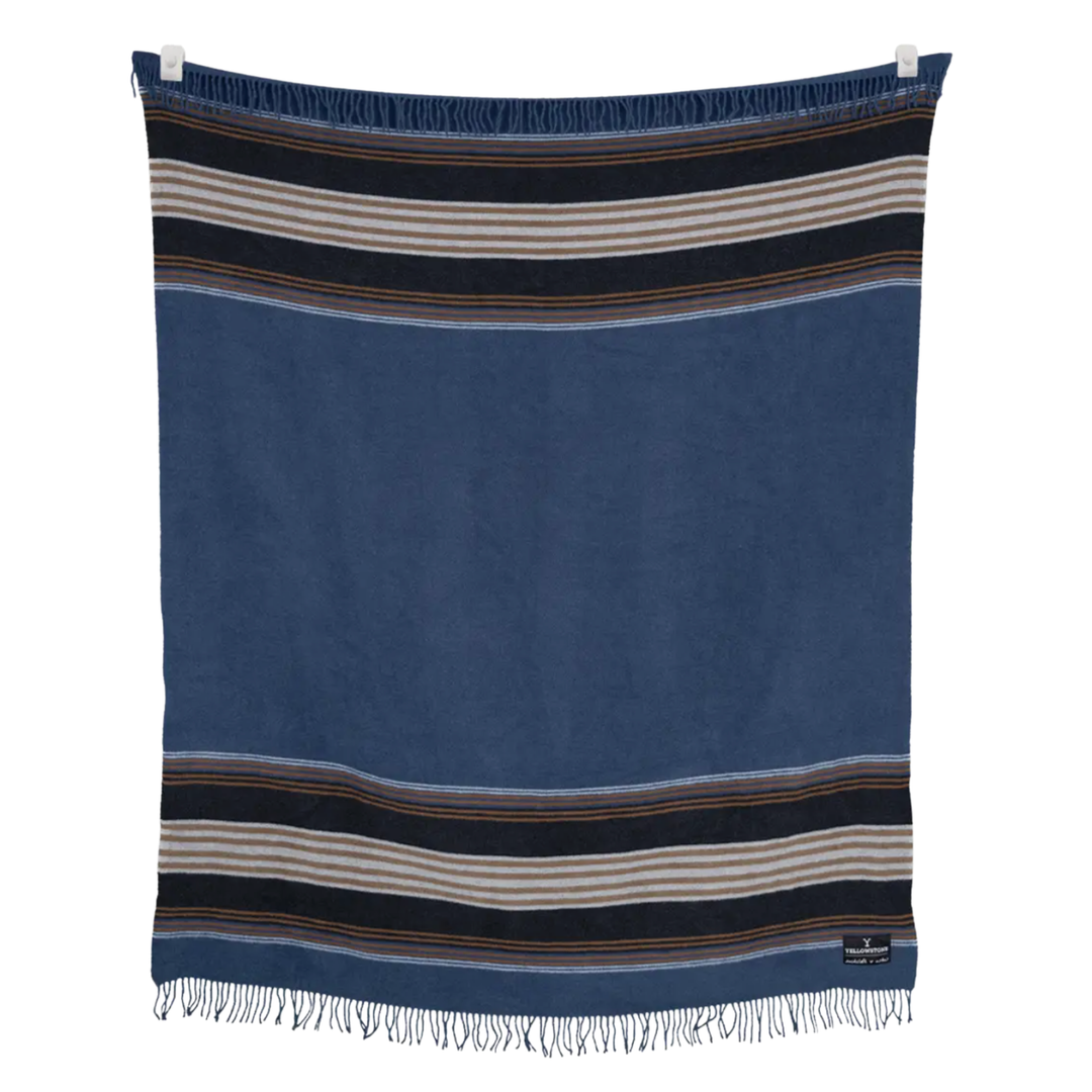 SACKCLOTH AND ASHES Yellowstone Denium Throw Blanket Default Title