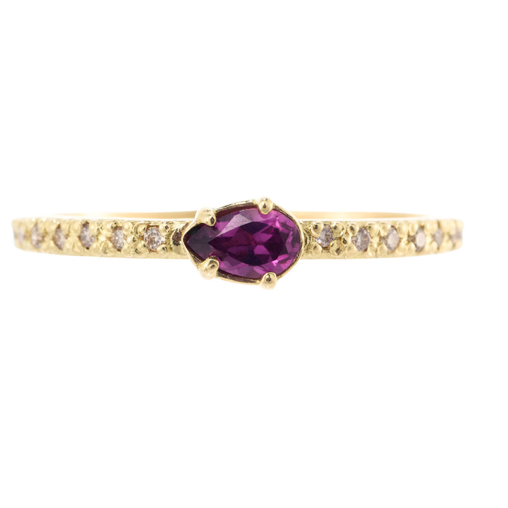ARMENTA Rhodolite Garnet Stack Yellow Gold Ring Default Title