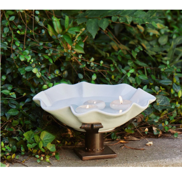 JAN BARBOGLIO Florence Bowl With Forged Arms Iron Stand