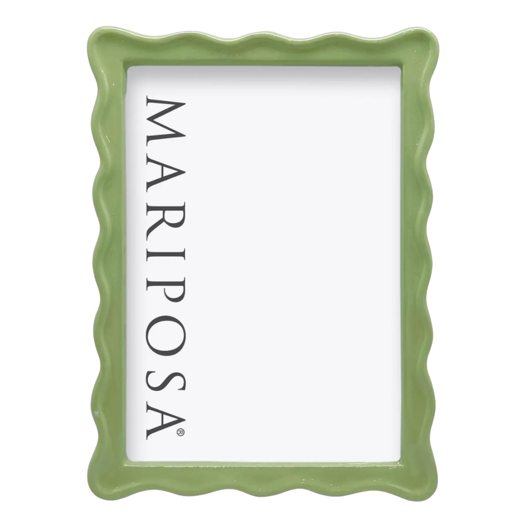 MARIPOSA Wavy Large Green Photo Frame Default Title