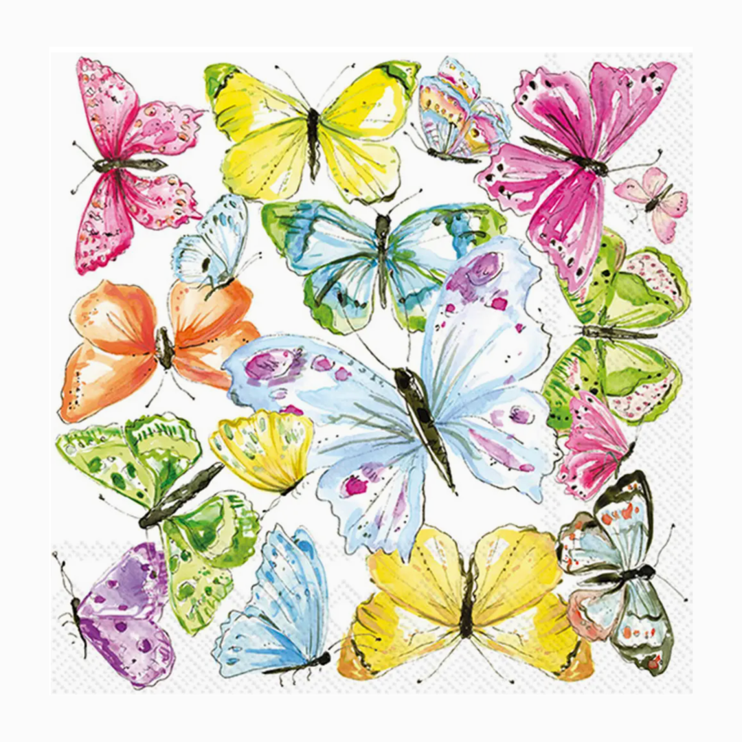 BOSTON INTERNATIONAL Butterflies Cocktail Napkins Default Title