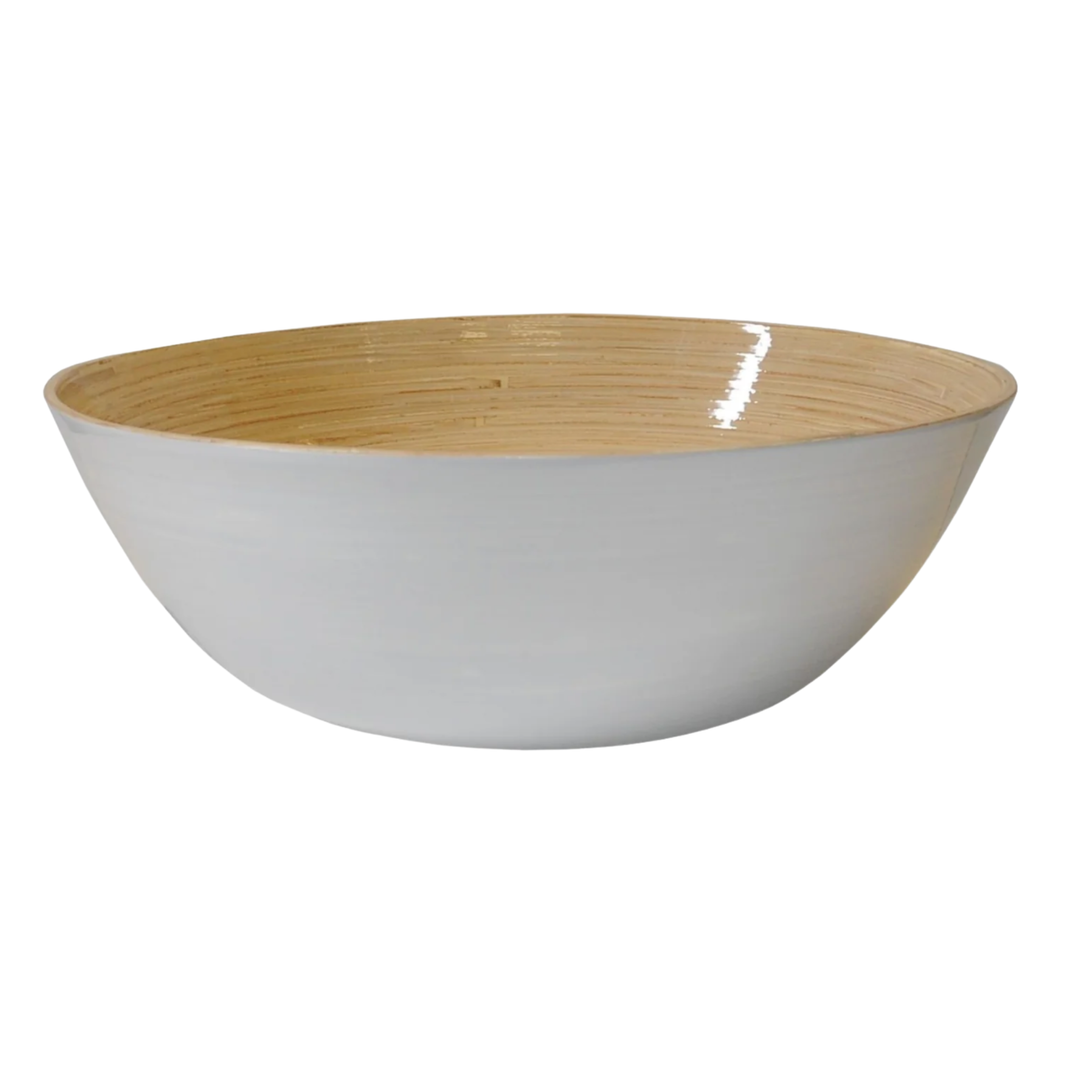 ALBERT L. White Bamboo Party Bowl Default Title