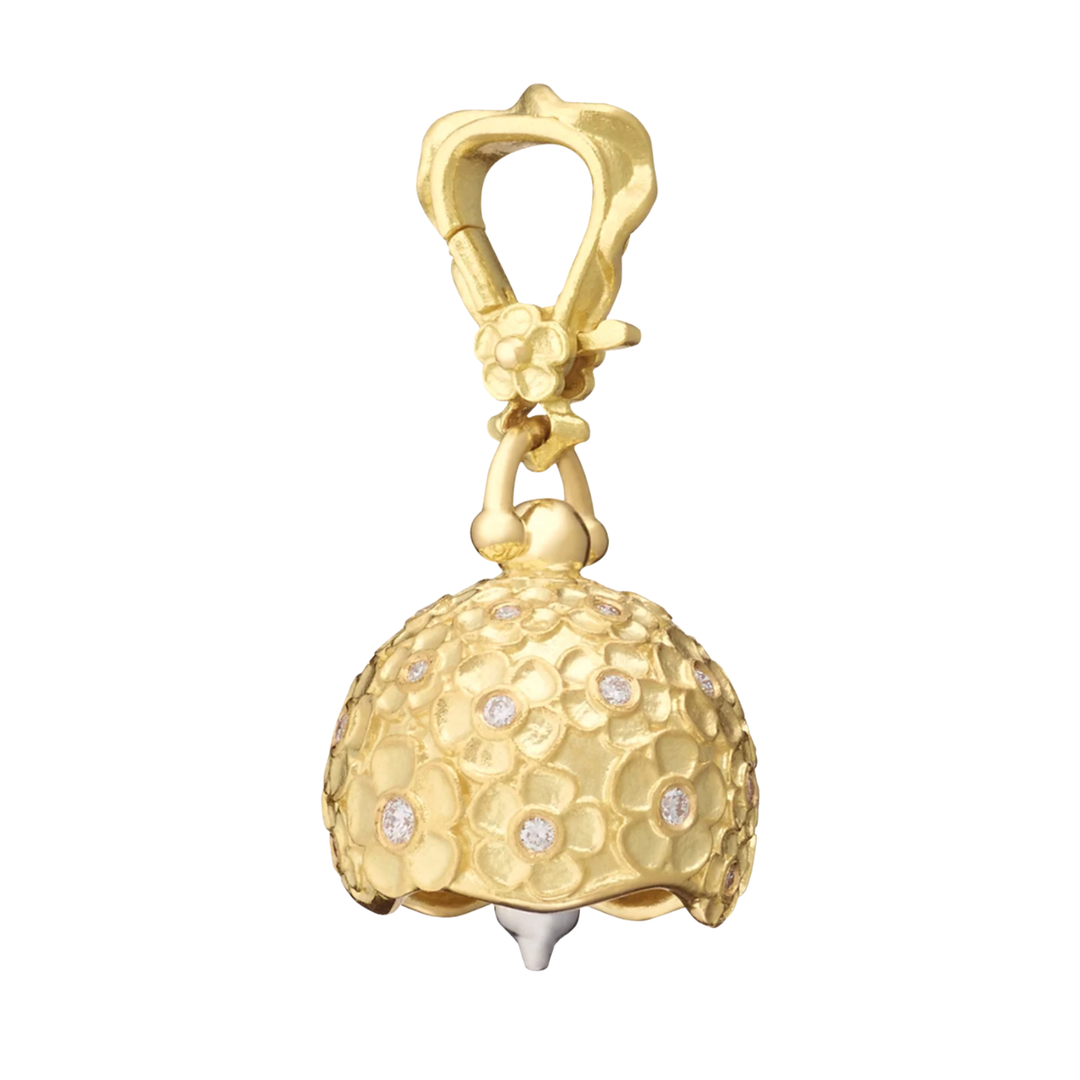 18K Hydrangea Bell With Diamonds