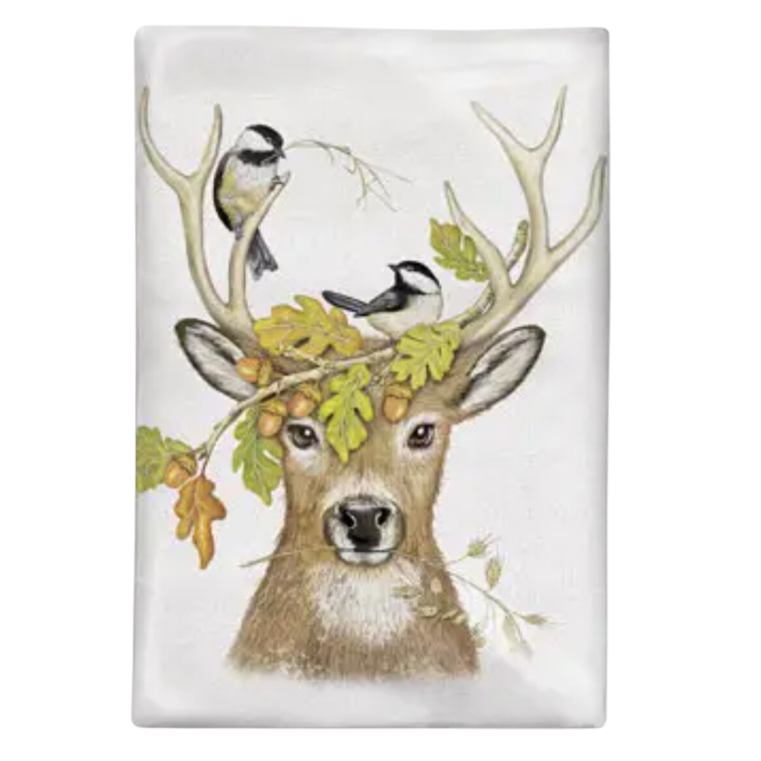 MARY LAKE THOMPSON Kitchen Towel With Deer And Bird Default Title