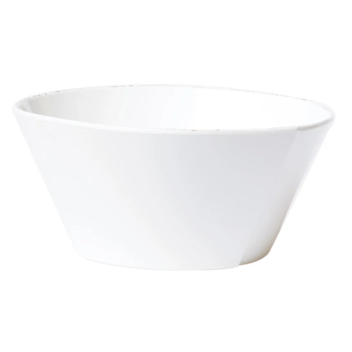 VIETRI Melamine Large Lastra White Stacking Serving Bowl Default Title