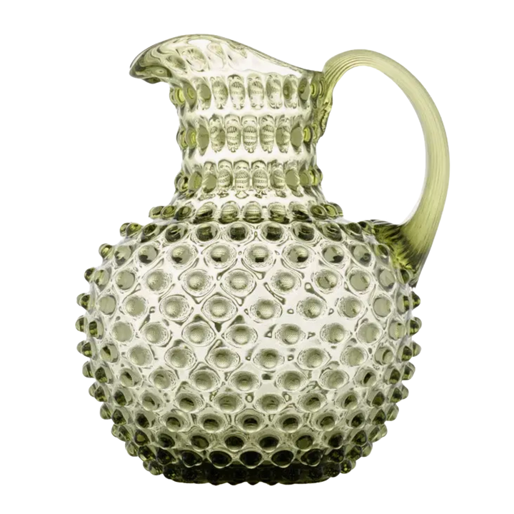 MAURE LUXURY GIFTS Hobnail Moss Green Pitcher