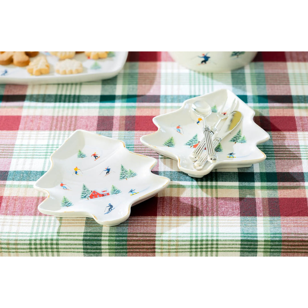 GRACE TEAWARE Winter Ski Slope Tree-Shaped Tray