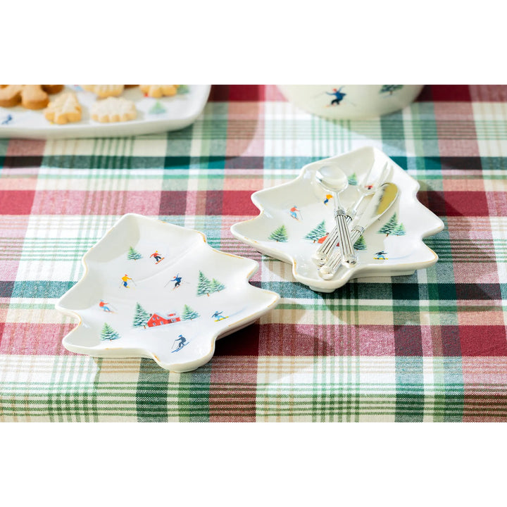 GRACE TEAWARE Winter Ski Slope Tree-Shaped Tray