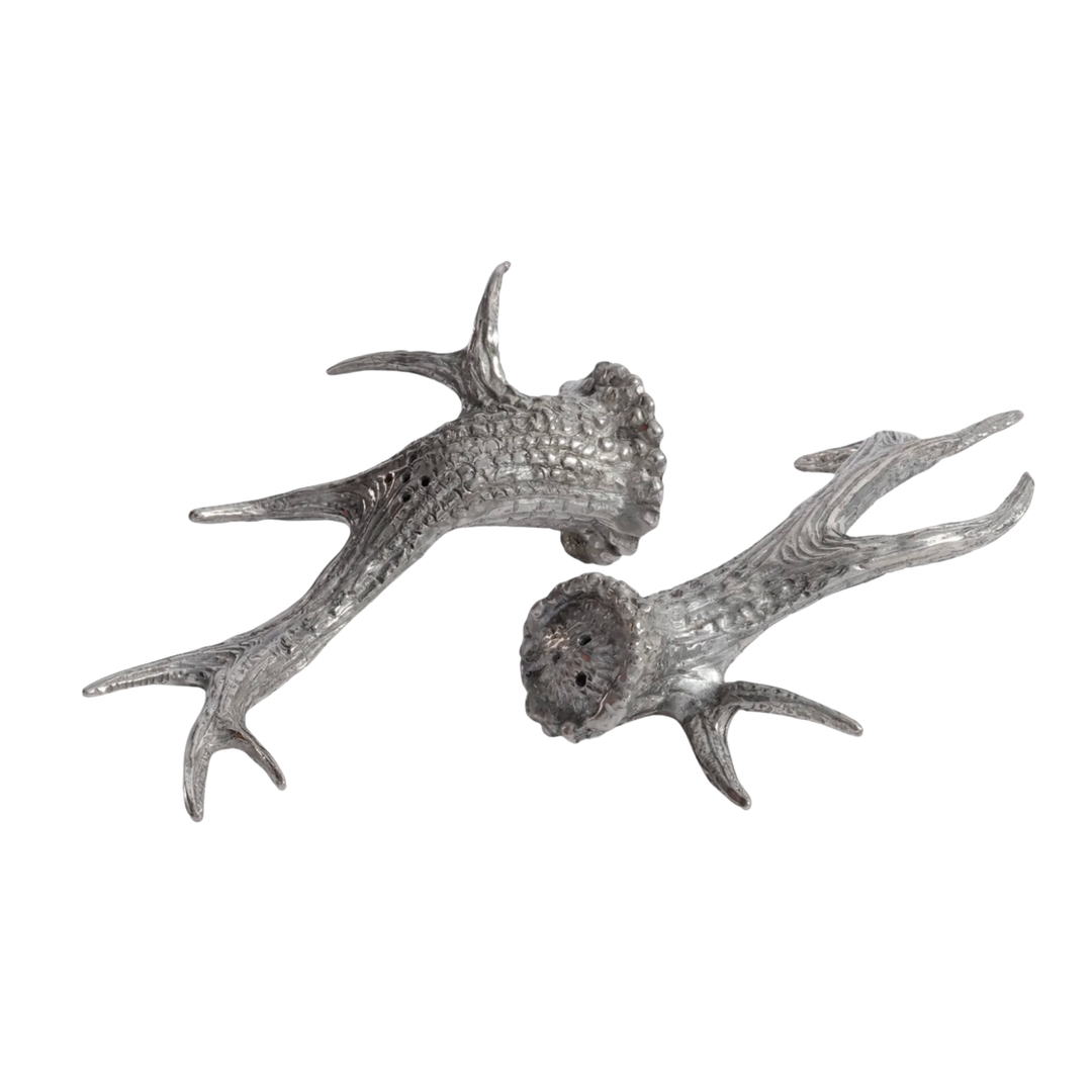 ZODAX St. Anton Pewter Antler Salt and Pepper Shakers Default Title