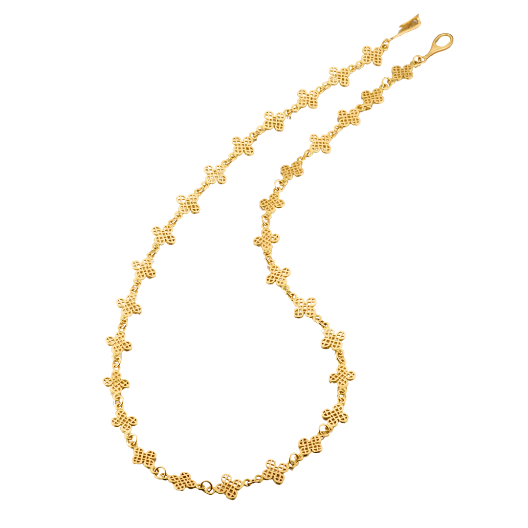 Crownwork® Clover Leaf Necklace In 18K Gold