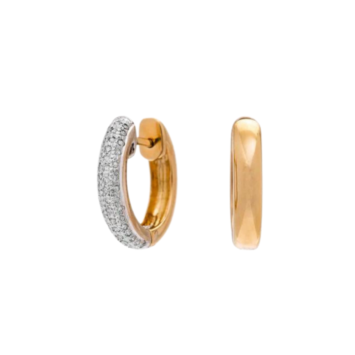 SETHI COUTURE 18K Yellow And White Gold Carli Huggie With Diamonds Earrings