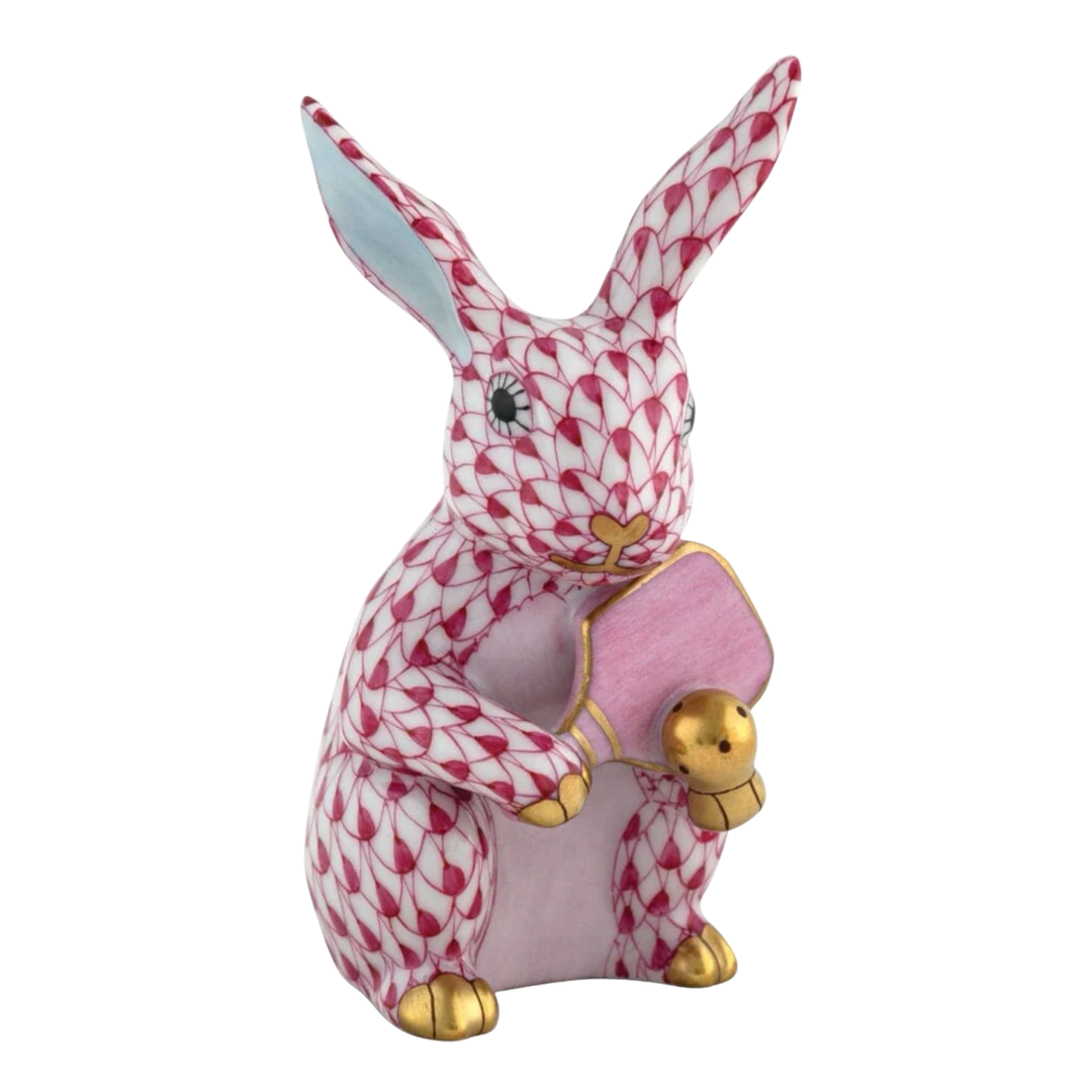 HEREND Pickle Ball Bunny RASPBERRY